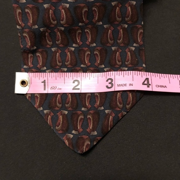 Jerry Garcia 100% Silk Tie. Red Room Collection. Burgundy, Black & Gold. Flaw‎ - Picture 4 of 8